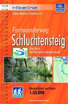 Joachim Lutz, Sabine Malecha, Roland Esterbauer - Hikeline Wanderführer Fernwanderweg Schluchtensteig