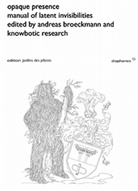 Andreas Broeckmann, Knowbotic Research, Andreas Broeckmann - Opaque presence