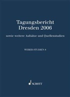 Manuel Gervink, Frank Heidlberger, Frank Ziegler - Weber-Studien - Bd.8: Tagungsbericht Dresden 2006