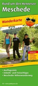 PublicPress Wanderkarten: PublicPress Wanderkarte Rund um den Hennesee - Meschede