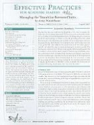 Jenny Mandelbaum - Effective Practices for Academic Leaders Vol 2, Issue 8