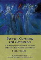 Poul F Kjaer, Poul F. Kjaer, Poul F. Kjaer, Craig Martin Scott - Between Governing and Governance