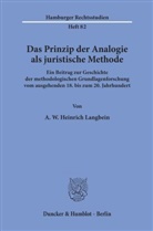 A W Heinrich Langhein, A. W. Heinrich Langhein - Das Prinzip der Analogie als juristische Methode.