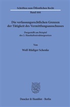 Wolf-R Schenke, Wolf-Rüdiger Schenke - Die verfassungsrechtlichen Grenzen der Tätigkeit des Vermittlungsausschusses.