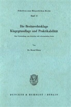 Bernd Hörer - Die Besitzrechtsklage.