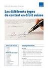 Marianne Favre Moreillon - Les différents types de contrat en droit suisse