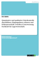Eric Bahle - Quantitative und qualitative Güterkontrolle durchführen, Eingangsdaten erfassen und Fehlerprotokolle erstellen (Unterweisung Fachkraft für Lagerwirtschaft)
