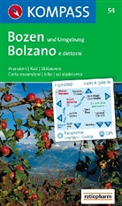 Kompass Karten: Kompass Karte Bozen und Umgebung. Bolzano e dintorni