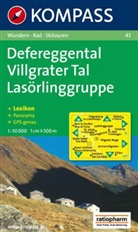 Kompass Karten: Kompass Karte Defereggental, Villgrater Tal, Lasörlinggruppe