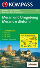 Kompass Karten: Kompass Karte Meran und Umgebung. Merano e dintorni