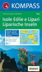 Kompass Karten: Kompass Karte Liparische Inseln. Isole Eólie o Lipari