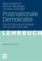 Michae Blauberger, Michael Blauberger, Klau Dingwerth, Klaus Dingwerth, Ch Schneider, Christian Schneider - Postnationale Demokratie