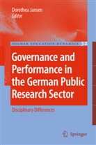 Dorothe Jansen, Dorothea Jansen - Governance and Performance in the German Public Research Sector