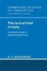 A. E. Backhouse - The Lexical Field of Taste