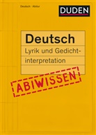 Becke, Fran Becker, Frank Becker, Christin Dr Schlitt, Christine Dr. Schlitt, R Marquass... - Duden - Abiwissen Deutsch: Lyrik und Gedichtinterpretation
