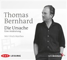 Thomas Bernhard, Ulrich Matthes - Die Ursache. Eine Andeutung, 3 Audio-CD (Audio book)
