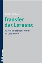 Karl J. Klauer, Karl Josef Klauer - Transfer des Lernens