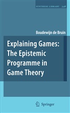 Boudewijn De Bruin, Boudewijn de Bruin - Explaining Games