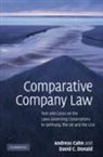 Andreas Cahn, Andreas Donald Cahn, CAHN ANDREAS DONALD DAVID C, David C. Donald, David C. (Professor of Law Donald - Comparative Company Law