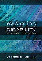 C Barnes, Colin Barnes, Colin (University of Leeds) Barnes, Colin Mercer Barnes, Geof Mercer, Geof (University of Leeds) Mercer... - Exploring Disability 2e