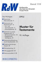 Dieter Epple - Muster für Testamente