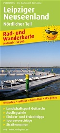 PublicPress Rad- und Wanderkarten: PublicPress Rad- und Wanderkarte Leipziger Neuseenland, Nördlicher Teil