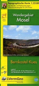 Topographische Karten Rheinland-Pfalz: Topographische Karte Rheinland-Pfalz Wandergebiet Mosel, Bernkastel-Kues