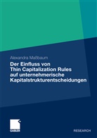 Alexandra Maßbaum - Der Einfluss von Thin Capitalization Rules auf unternehmerische Kapitalstrukturentscheidungen