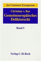 Christian von Bar, Christian von Bar - Gemeineuropäisches Deliktsrecht - Bd. 1: Gemeineuropäisches Deliktrecht  Bd. 1: Die Kernbereiche des Deliktsrechts