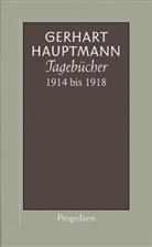 Hauptmann, Gerhart Hauptmann, Sprengel, Pete Sprengel, Peter Sprengel - Tagebücher: Tagebücher 1914 bis 1918