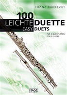 Franz Kanefzky, Helmut Hage, Franz Kanefzky - 100 leichte Duette für 2 Querflöten. 100 Easy Duets for 2 Flutes