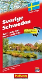 Hallwag Kümmerly+Frey AG - Hallwag Straßenkarten: Suède (Sud: 1:800 000 Nord: 1:900 000)