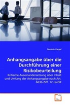 Dominic Kargel - Anhangsangabe über die Durchführung einer Risikobeurteilung
