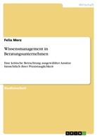 Felix Merz - Wissensmanagement in Beratungsunternehmen