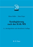 Halle, Klau Haller, Klaus Haller, Popst, Hans Popst - Katalogisierung nach den RAK-WB