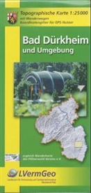 Topographische Karten Rheinland-Pfalz: Topographische Karte Rheinland-Pfalz Bad Dürkheim und Umgebung