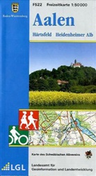 Landesamt für Geoinformation und Landentwicklung B, Landesam für Geoinformation und Landentwi, Lg - Topographische Freizeitkarten Baden-Württemberg - Bl.F522: Topographische Freizeitkarte Baden-Württemberg Aalen, Härtsfeld, Heidenheimer Alb