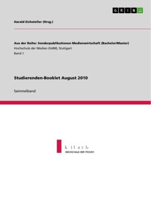 Harald Eichsteller, Harald Eichsteller - Studierenden-Booklet August 2010