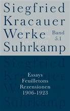 Siegfried Kracauer, Ingrid Belke, Inka Mülder-Bach - Werke - Bd. 5: Essays, Feuilletons, Rezensionen, 4 Bde.