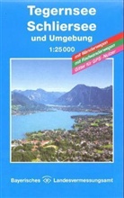 Topographische Karten Bayern - Bl.2: Topographische Karte Bayern Tegernsee, Schliersee und Umgebung