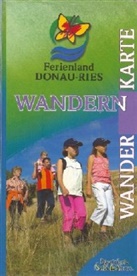 Ferienland Donau-Ries, 14 Wanderkarten-Bl. u. Begleitheft 'Fernwanderwege'