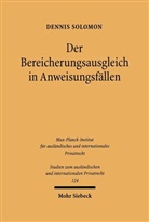 Dennis Solomon, Max-Planck-Institut - Der Bereicherungsausgleich in Anweisungsfällen