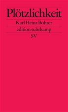 Karl H. Bohrer, Karl Heinz Bohrer - Plötzlichkeit. Zum Augenblick des ästhetischen Scheins