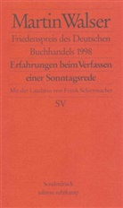 Martin Walser - Erfahrungen beim Verfassen einer Sonntagsrede