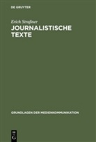 Erich Stra¿er, Erich Strassner - Journalistische Texte