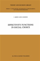 Abdou, J Abdou, J. Abdou, Hans Keiding, Hans Peters, Hans Peters Keiding - Effectivity Functions in Social Choice