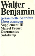Walter Benjamin, Hermann Schweppenhäuser, Rol Tiedemann, Rolf Tiedemann, Hella Tiedemann-Bartels - Gesammelte Schriften, Suppl.-Bde., Kt - 3: Guermantes