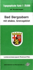 Topographische Karten Rheinland-Pfalz: Topographische Karte Rheinland-Pfalz Bad Bergzabern mit elsässischem Grenzgebiet