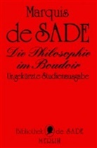 D. A. F. Marquis de Sade, Donatien A de Sade, Donatien A. Fr. Marquis de Sade - Die Philosophie im Boudoir