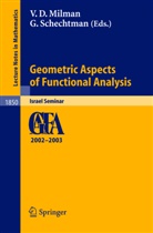 Vital D Milman, Vitali D Milman, Vitali D. Milman, Schechtman, Schechtman, Gideon Schechtman - Geometric Aspects of Functional Analysis
